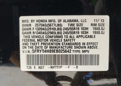 2014 Acura Mdx Advance Pkg W/Entertainment Pkg z USA, uszkodzony, nr VIN 5FRYD4H89EB025642